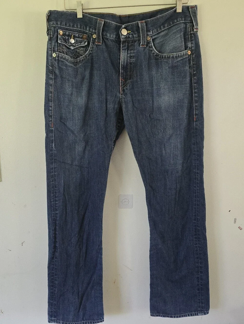 True Religion Ricky Straight Leg Vintage Jeans Men’s Size 38x31 Y2K